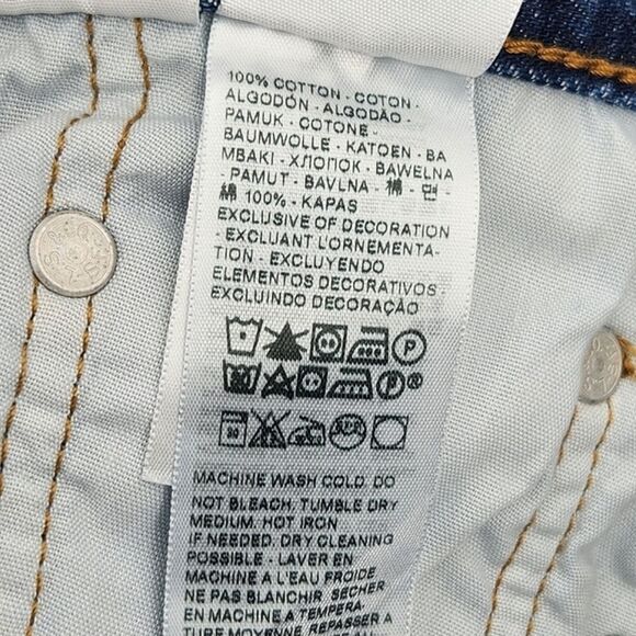 Levis 501 Jeans Womens Size 29x32 Blue Straight Leg Button Fly Rodeo Western - Picture 10 of 11